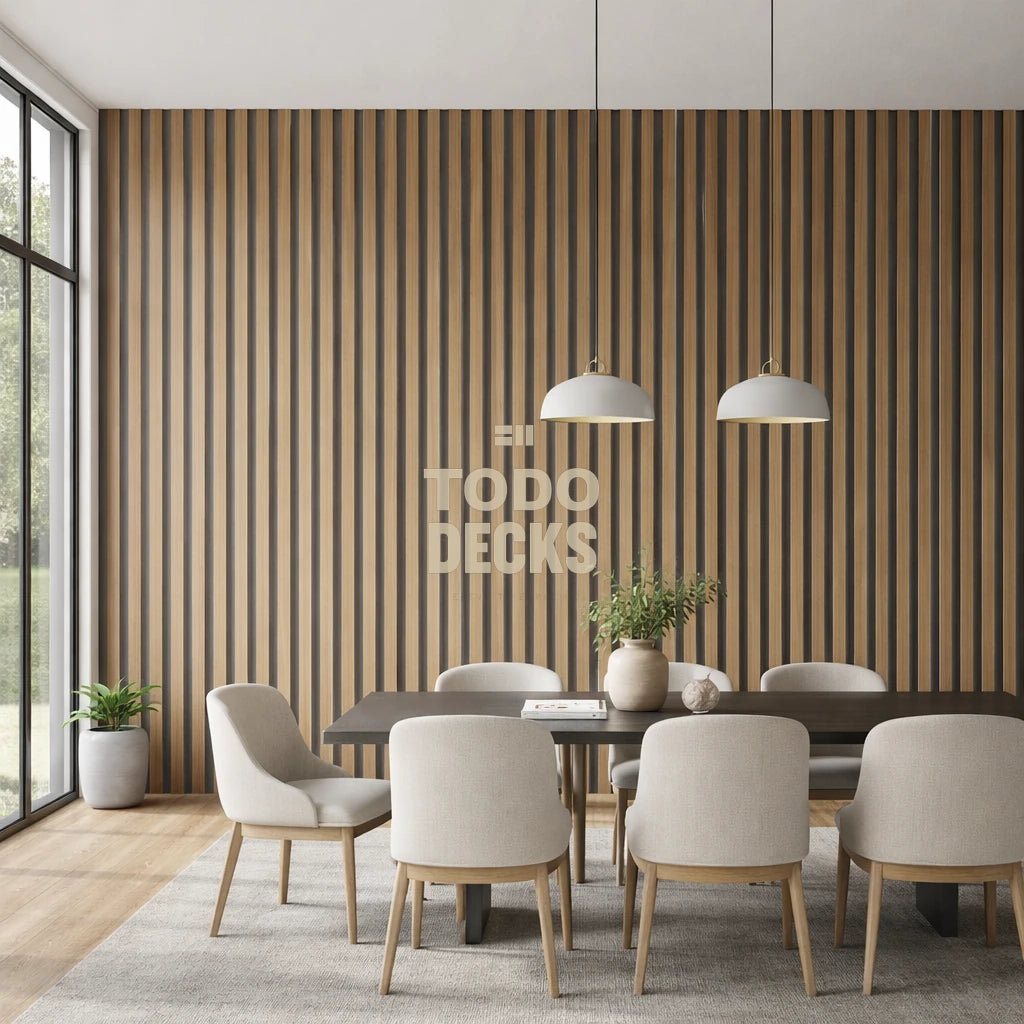 Lambrín Decorativo Interior Nogal Ancho (6.82 m²)