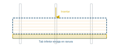 Insertar el primer lambrín