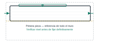Colocar la primera pieza y verificar nivel